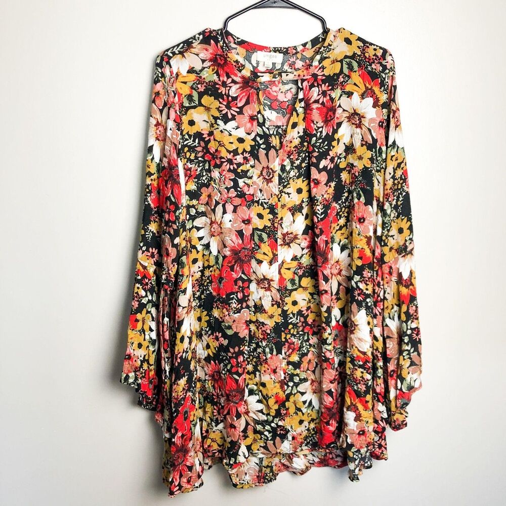 Umgee Oversized Floral Boho Sheath Dress